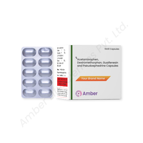 Acetaminophen + Dextromethorphan + Guaifenesin + Pseudoephedrine