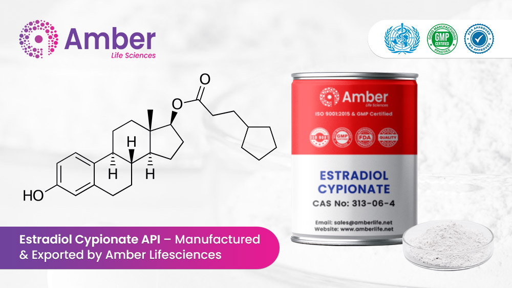 Estradiol Cypionate API – Manufactured & Exported by Amber Lifesciences